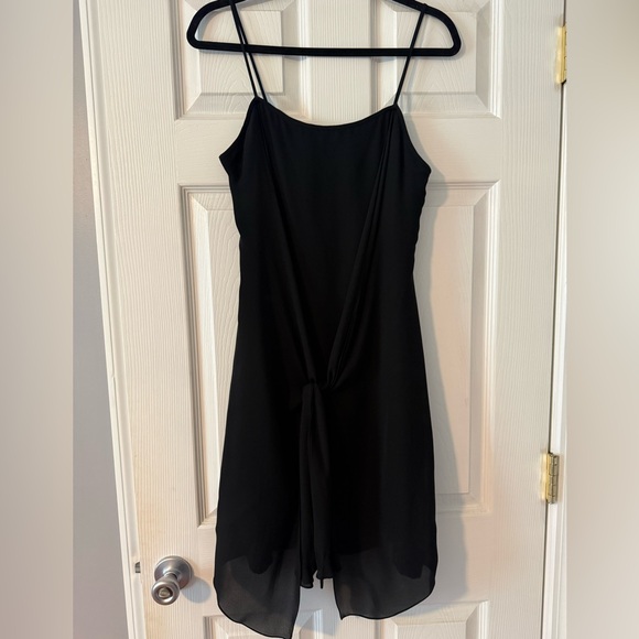 Vintage 1990s Linda Allard for Ellen Tracy Black Silk Slip Dress - Picture 3 of 11